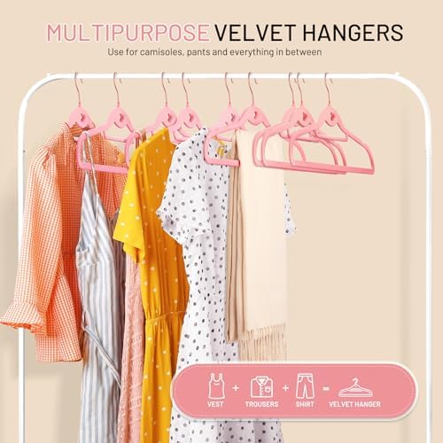 Velvet Stackable Hangers 30 Pack, Clothes Hanger Non Slip Felt with Hook - Image 4