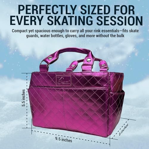 Kami-So Ice Skate Bag Tote | Skate Bag Organizer with Multi-purpose Pockets | Ideal for Water Bottle, Gloves & Accessories - Image 4