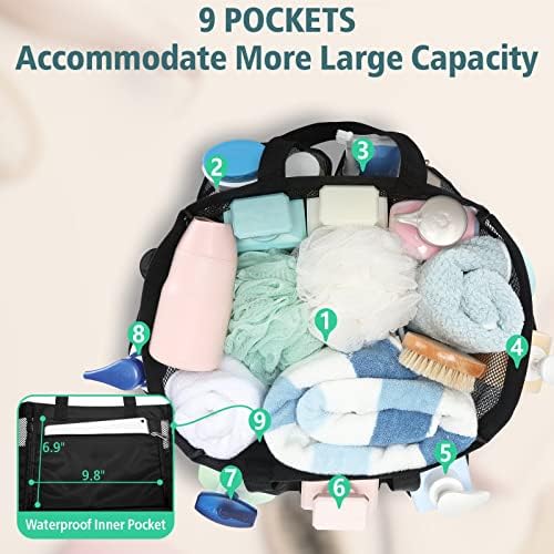 Mesh Shower Caddy Portable - 2 Packs, Extra Large Shower Bag for Dorm - Image 4