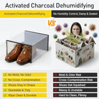 Kuject X-Large Shoe Storage Boxes with Activated Charcoal Packs for Closet - Image 3