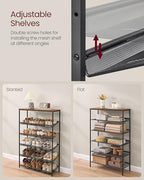 VASAGLE 6-Tier Shoe Rack, Adjustable, Freestanding - Image 6