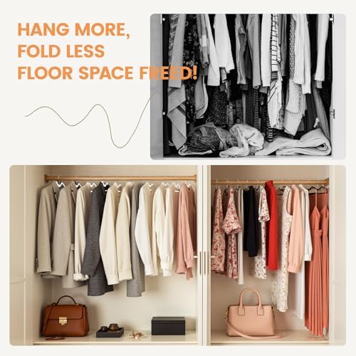 Plastic Short Neck Hangers 20 Pack Ultra-Thin Space-Saving ABS 360° Swivel Hook Ideal for Closet Organization Fits Coats Shirts Dresses & More (20, White) - Image 3