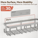 YASONIC Shower Caddy Adhesive, Rustproof Shower Organizer, Wall Shower Rack - Image 6