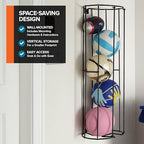 Modern Innovations Vertical Ball Storage Rack (6 Pack) Wall-Mounted Sports Organizer for Soccer, Volleyball, Football, Basketball – Space-Saving Holder for Garage, Gym, or Playroom - Image 4