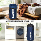 Chrislley 106L Collapsible Laundry Basket, Laundry Backpack, Laundry Bag - Image 5