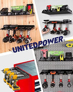 UNITEDPOWER Electric Drill Storage Rack, Holds 4 Drills, Wall Mounted Power Tool Organizer for Battery Powered Hand Tools, Workshop, Shed, Garage, Home (Drill Rack) - Image 6