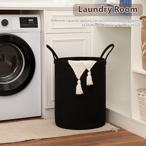 OIAHOMY 100L Nursery Hamper Laundry Basket Laundry Hamper Black - Image 4