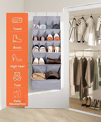 FENTEC 1 Pack Over-the-Door-Shoe-Organizers, Hanging Organizer Large Pocket - Image 2