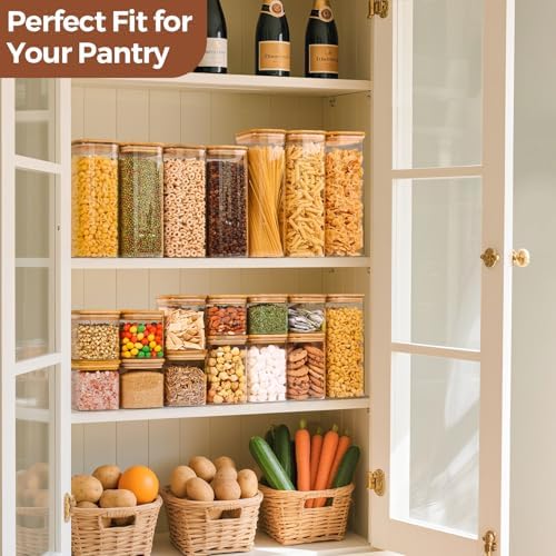 ComSaf Square Glass Containers with Lids 0.6 Qt, Set of 6 Small Glass Jars - Image 5