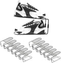 CiBiZi Shoe Slots Organizer 12Pack Metal Shoe Stackers for a Pair of Shoes Double Layer Shoe Holder Shoe Storage Closet Organizers Shoe Space Saver Organizador de Zapatos Black by CiBiZiUS