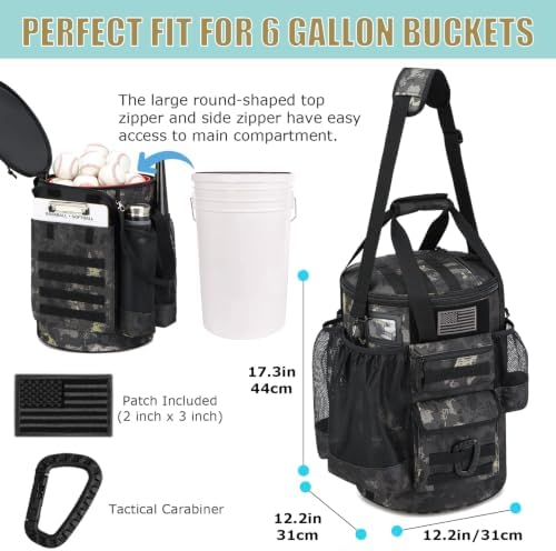 Baseball Bucket Bag Baseball Coaching Accessories Organizer - Image 2