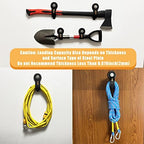 Heavy Duty Magnetic Hook, Magnetic Tool Holder, Magnetic Garage Hooks, Extension Cord Strap for Cable, Rope, Wire Storage in Garage,Workshop,RV,Pick-up(Dia.1.69" Magnet * 4Pcs) - Image 6