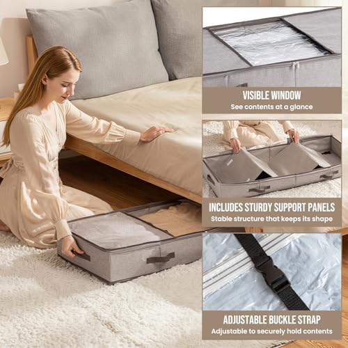 TAILI Under Bed Vacuum Storage Bags for Comforters and Blankets, Save 80% Space, Large Capacity Foldable Cationic Storage Box for Quilts Pillow Blankets Linen, 41" x 17.7" x 6", Jumbo Vacuum Seal - Image 6