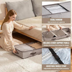 TAILI Under Bed Vacuum Storage Bags for Comforters and Blankets, Save 80% Space, Large Capacity Foldable Cationic Storage Box for Quilts Pillow Blankets Linen, 41" x 17.7" x 6", Jumbo Vacuum Seal - Image 6