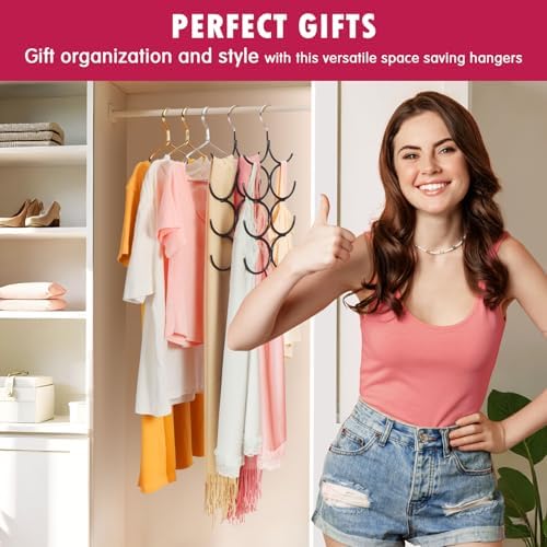 DOIOWN Tank Top Hanger,2 Pack Space Saving Hangers Bra Camisole Hanger,Small Closet Organizers and Storage for Dorm & Apartment Holds Camisoles,Bras,Scarfs,Ties,Belts - Image 7