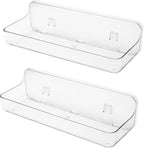 Diesisa Acrylic Wall Mount Organizer, Adhesive Shelves,2Pc Bathroom Shelves - Image 9