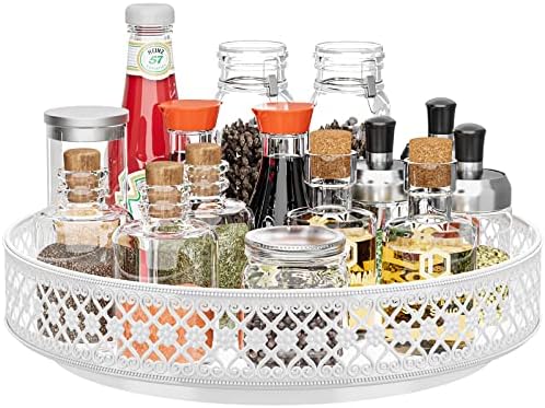 13 inch Lazy Susan Turntable - Metal Spice Organizer for Cabinet Table Top by OVICAR