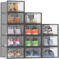HOMIDEC Clear Shoe Storage Boxes, Stackable Shoe Organizer for Closet by DecorateYourHome