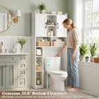 Farmhouse Over The Toilet Storage Cabinet with Barn Door, Reversible Side - Image 2