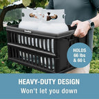 CleverMade Collapsible Utility Crates, 60L Storage Crate, 3 Pack, Obsidian - Image 2