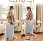 Lifewit 1 Pack Laundry Basket 80L Each, Collapsible Clothes Hamper with Reinforced Handles, Freestanding Waterproof Design for Bedroom and Laundry Room, Grey 80L Total - Image 4