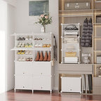 AWTATOS 8 Tiers Shoe Rack Organizer, 32 Pair Shoe Storage Cabinet, White - Image 2