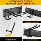 GRENPRO 49.5 Inch Garage Tool Organizer, 6 Double-layer Hooks, Holds 440lbs - Image 2