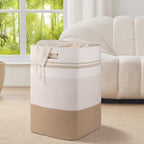 96L Extra Large Cotton Rope Laundry Basket for Bedroom & Laundry Room, Tall Clothes Hamper with Sturdy Handles, Neutral Storage Bin Capable of Holding Blankets and Toys - Image 7
