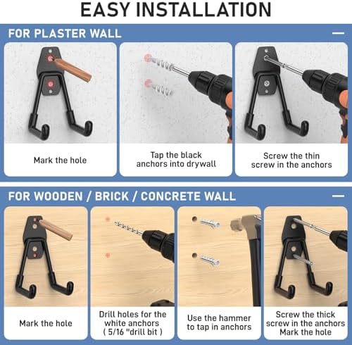Garage Hooks, Anti-Slip Heavy Duty Wall Mount Hooks, 42-Pack - Image 5