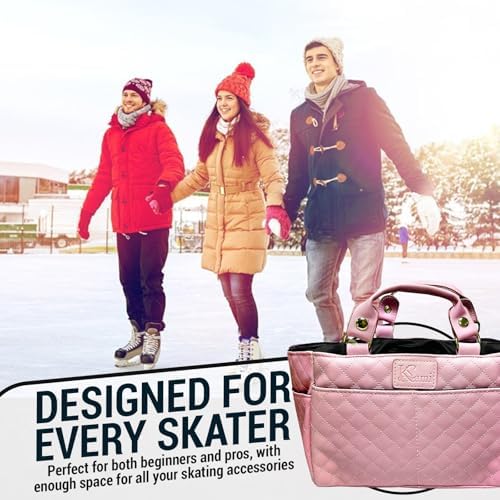 Kami-So Ice Skate Bag Tote | Skate Bag Organizer with Multi-purpose Pockets | Ideal for Water Bottle, Gloves & Accessories - Image 6