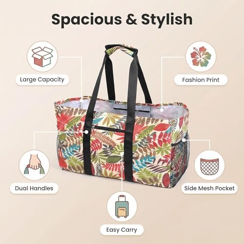 Extra Large Utility Tote Bag - Reusable Grocery Bags Foldable Heavy Duty - Image 6