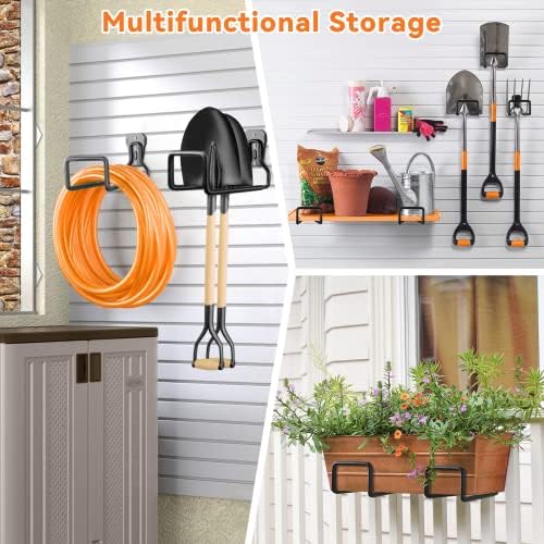 Hose Holder Stand Wall Mount, 4Pcs Heavy Duty Garden Hose Hanger Reel - Image 4