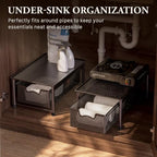 Simple Houseware Stackable Cabinet Basket Drawer Organizer, Bronze - Image 6