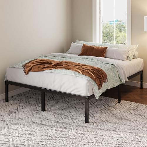 Allewie Full Size Bed Frame, 12 Inch Metal Beds with Storage Space, Black - Image 4