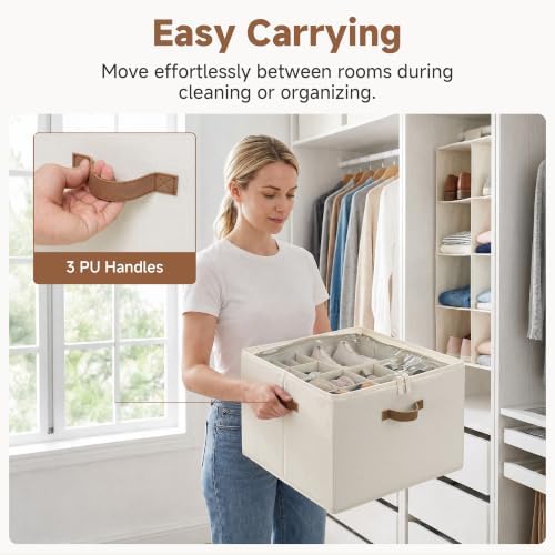 StorageWorks 2-Pack 32-Pair Shoe Storage Organizer for Closet, Beige - Image 5