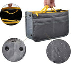 Vercord Purse Organizer Insert for Handbags Bag Organizers Inside Tote Pocketbook Women Nurse Nylon 13 Pockets Grey Medium - Image 5