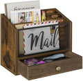 YINMIT Mail Organizer Countertop, 3-Slot Small Desk Organizer with Drawer by YINMIT