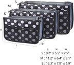 Vercord Purse Organizer Insert for Handbags Bag Organizers Inside Tote Pocketbook Women Nurse Nylon 13 Pockets Black Dot Medium - Image 3