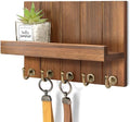 Rebee Vision Key Holder Wall Mount with Shelf for Entryway, Retro Brown by REBEEVISION