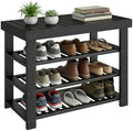 SONGMICS Shoe Rack Bench, 4 Tier Bamboo, 11.3 x 27.6 x 20.5 Inches by Unknown
