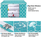 Storage Bags 100L 8 Pack Clothes Organization and Storage Containers | Large Blanketfor Bedding, Comforters, Foldable Organizer with Reinforced Handle, Clear Window, Sturdy Zippers, Green - Image 5