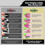 Kotkn 10 Tier Over The Door Organizer - Heavy Duty Hanging Storage Rack with Sturdy Oxford Fabric, Holds 20+ Pairs of Footwear, Boots & Sneakers, Saves 50% Closet Space! (Pink) - Image 5