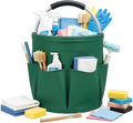 Cleaning Caddy with Handle, 17L Foldable Storage Basket, Heavy Duty 600D Oxford Cloth Organizer, Portable Supply Bag, Multi-Purpose Supplies Caddy for Home, Bathroom, Kitchen, Garden - dark green by Unknown