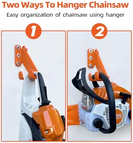Chainsaw Hanger, 4 Pack Chainsaw Holder Wall Mount, Chain Saw Storage Rack - Image 2