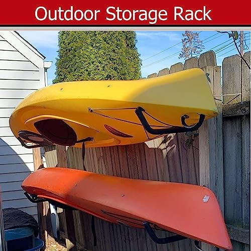 Kayak Storage Hooks, Wall Mount Garage Canoe Storage Hangers for Kayaks or Paddleboards, Heavy Duty Wall Rack - Image 6