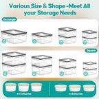 40 PCS Food Storage Containers with Lids Airtight (20 Containers & 20 Lids) - Image 2
