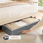 Budding Joy Under Bed Storage Containers, Storage Bins with Clear Lids | Underbed Storage Bags for Blankets, Towels, Comforter, Sweaters, Linen Sheets, Wrapping Paper - Image 5