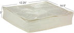 Household Essentials Canvas Sweater Storage Bags 2 Pack, Breathable Under Bed & Closet Organizer with Clear Window & Zipper, Soft-Sided Storage for Sweaters, Blankets & Linens - Image 7