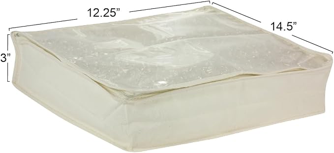 Household Essentials Canvas Sweater Storage Bags 2 Pack, Breathable Under Bed & Closet Organizer with Clear Window & Zipper, Soft-Sided Storage for Sweaters, Blankets & Linens - Image 7