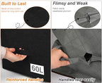 60L Rigid-Sided Blanket Storage Bags, 2 Pack, Black - Image 4